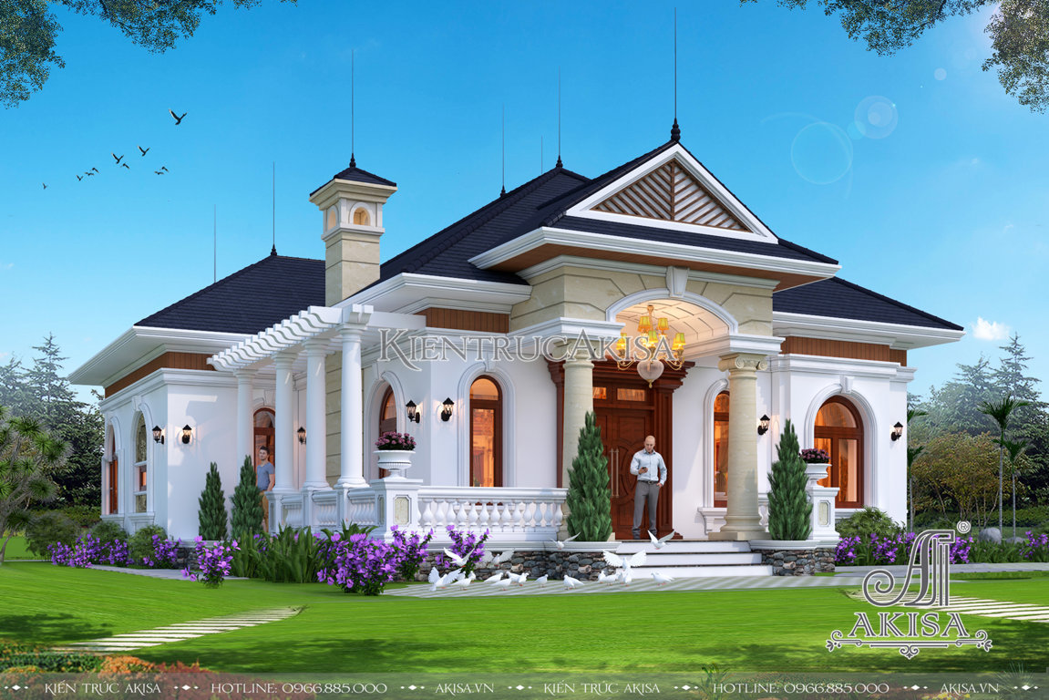 Biệt thự nhà vườn 1 tầng đẹp