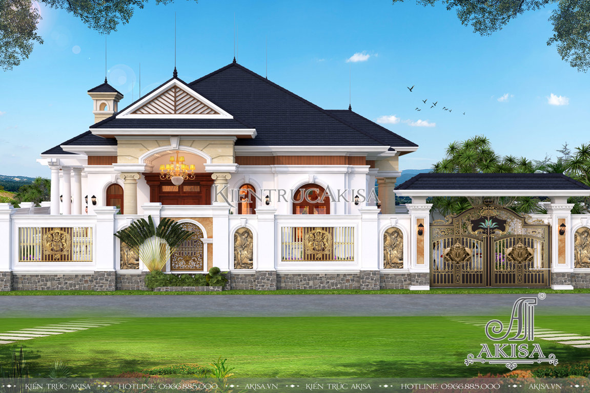 Biệt thự nhà vườn 1 tầng đẹp