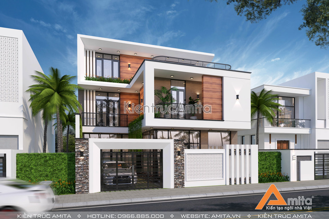 biệt thự hiện đại 3 tầng