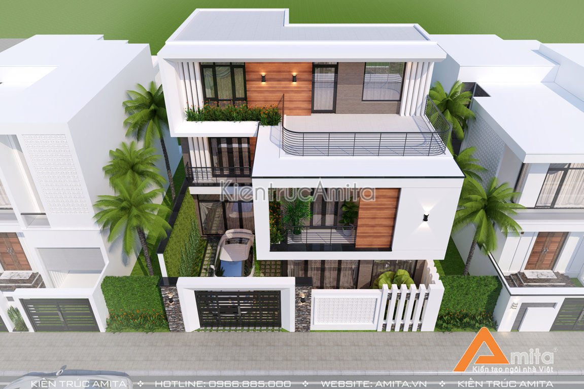 biệt thự hiện đại 3 tầng