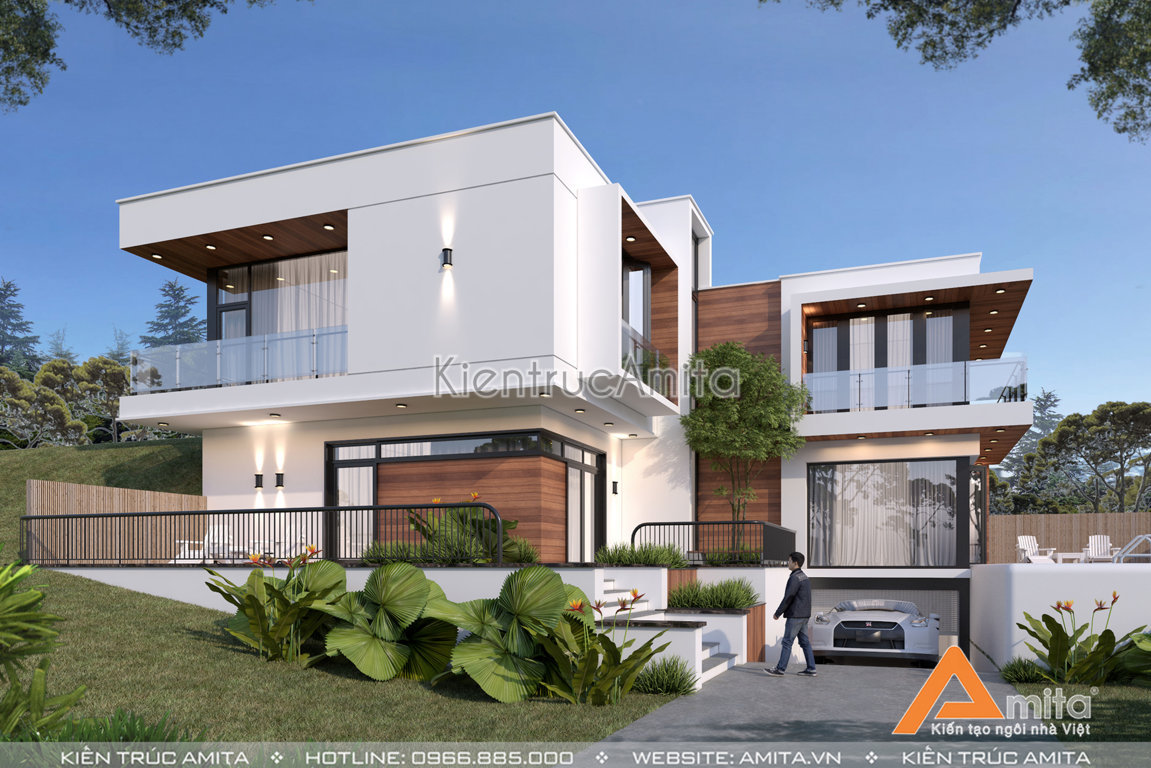 thiết kế biệt thự hiện đại 3 tầng