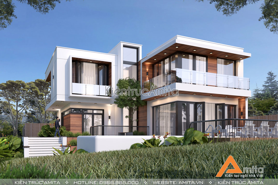 thiết kế biệt thự hiện đại 3 tầng