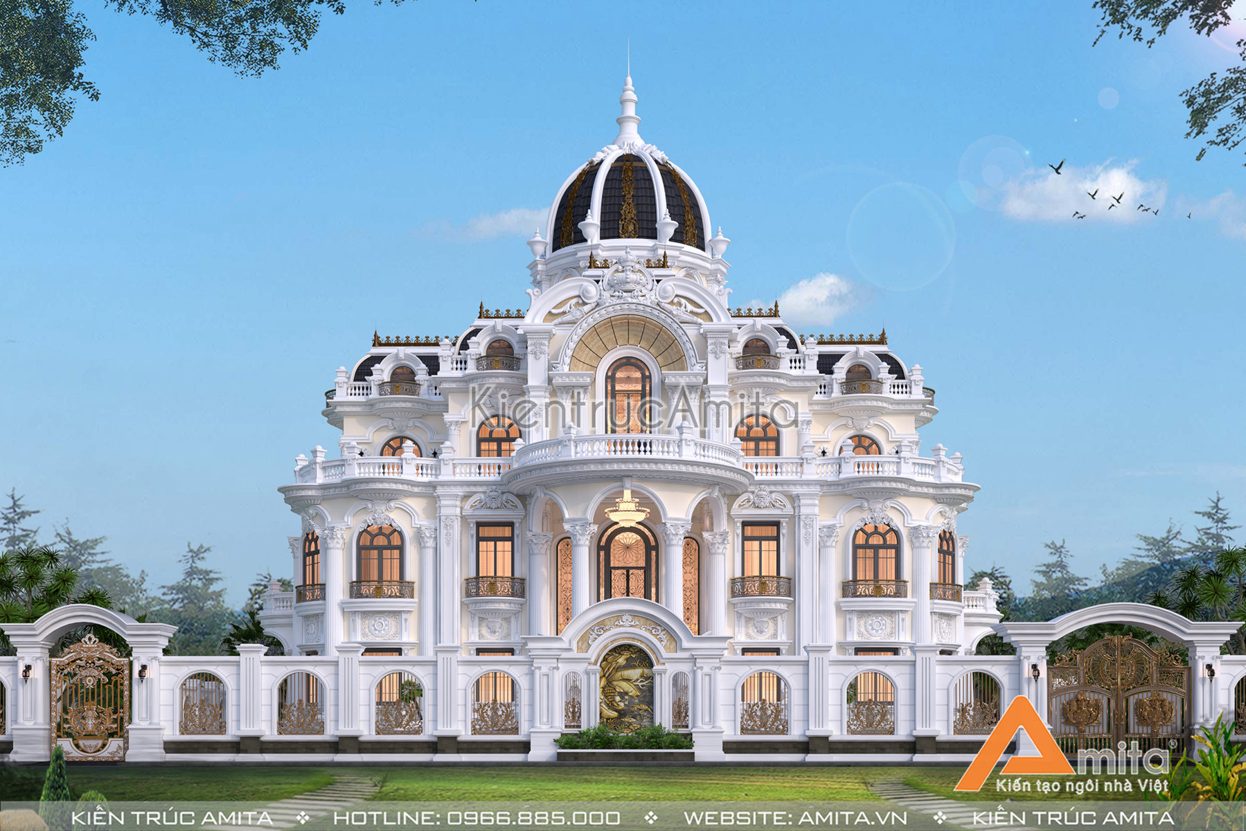 Thiết kế biệt thự lâu đài Pháp đẹp