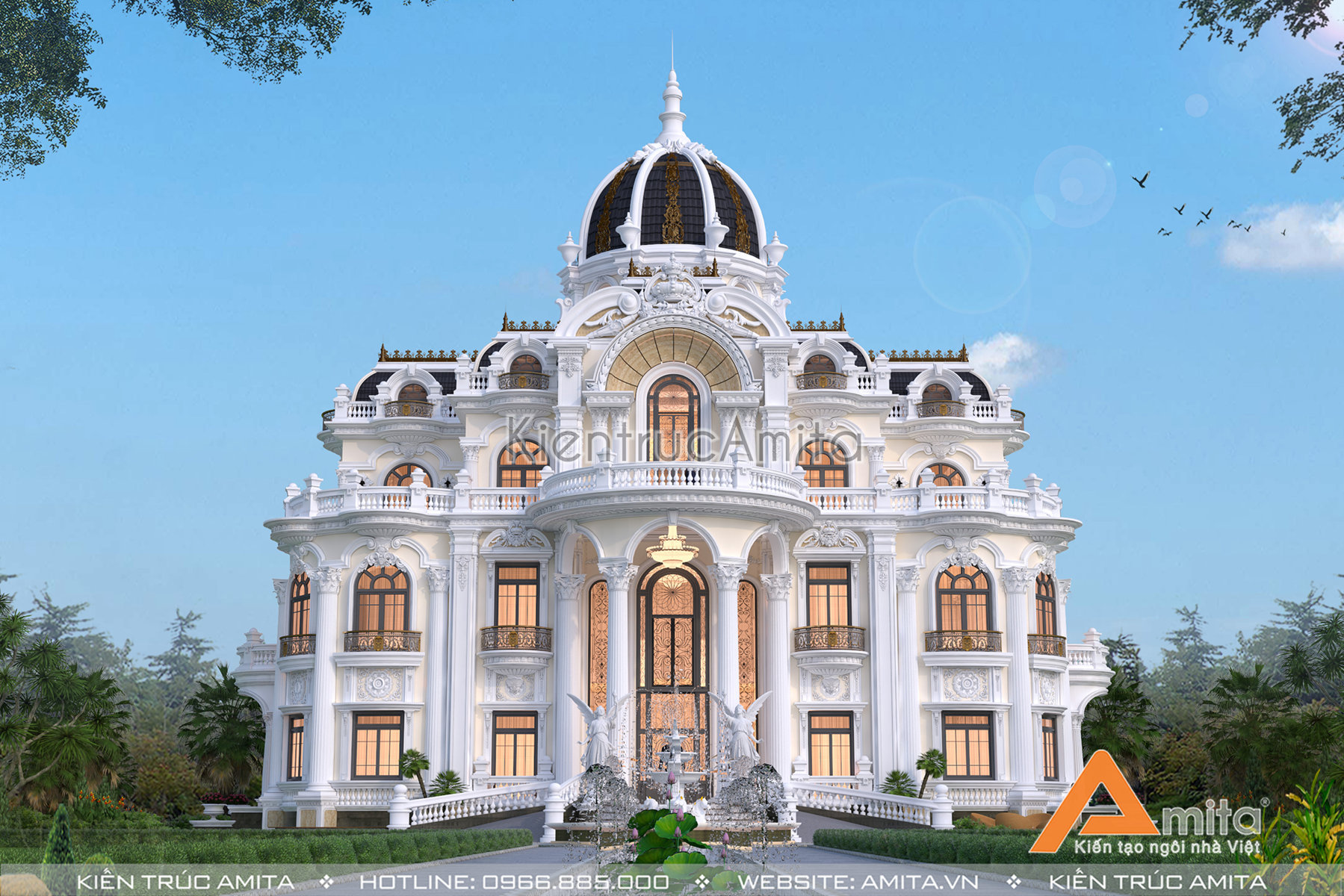 Thiết kế biệt thự lâu đài Pháp đẹp