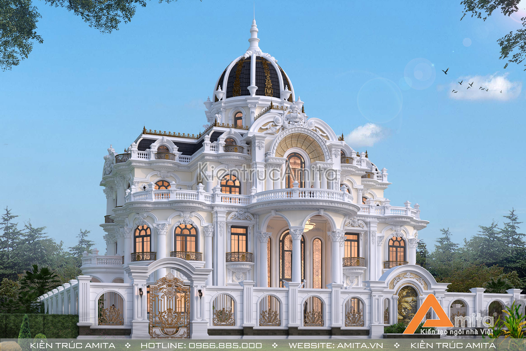 Thiết kế biệt thự lâu đài Pháp đẹp