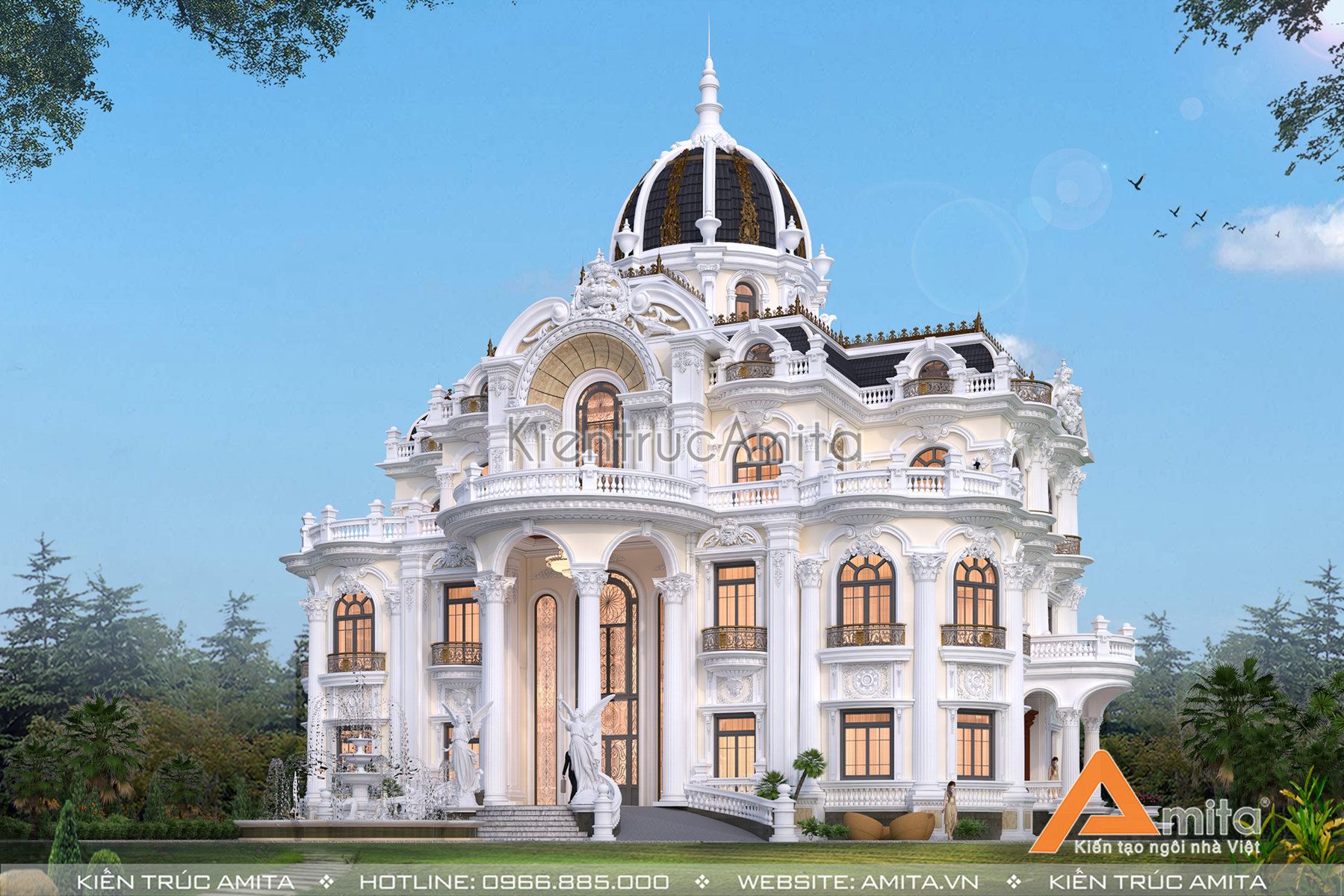 Thiết kế biệt thự lâu đài Pháp đẹp