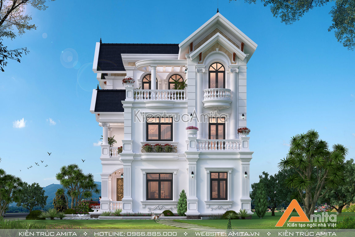 Biệt thự Pháp 3 tầng tân cổ điển