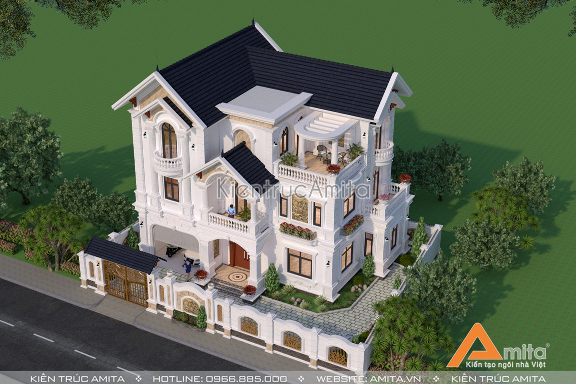 Biệt thự Pháp 3 tầng tân cổ điển