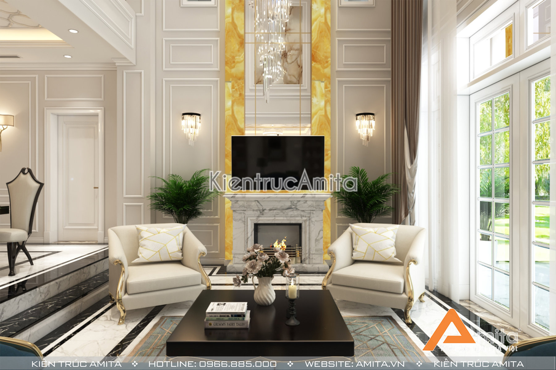 Thiết kế nội thất biệt thự phong cách tân cô điển