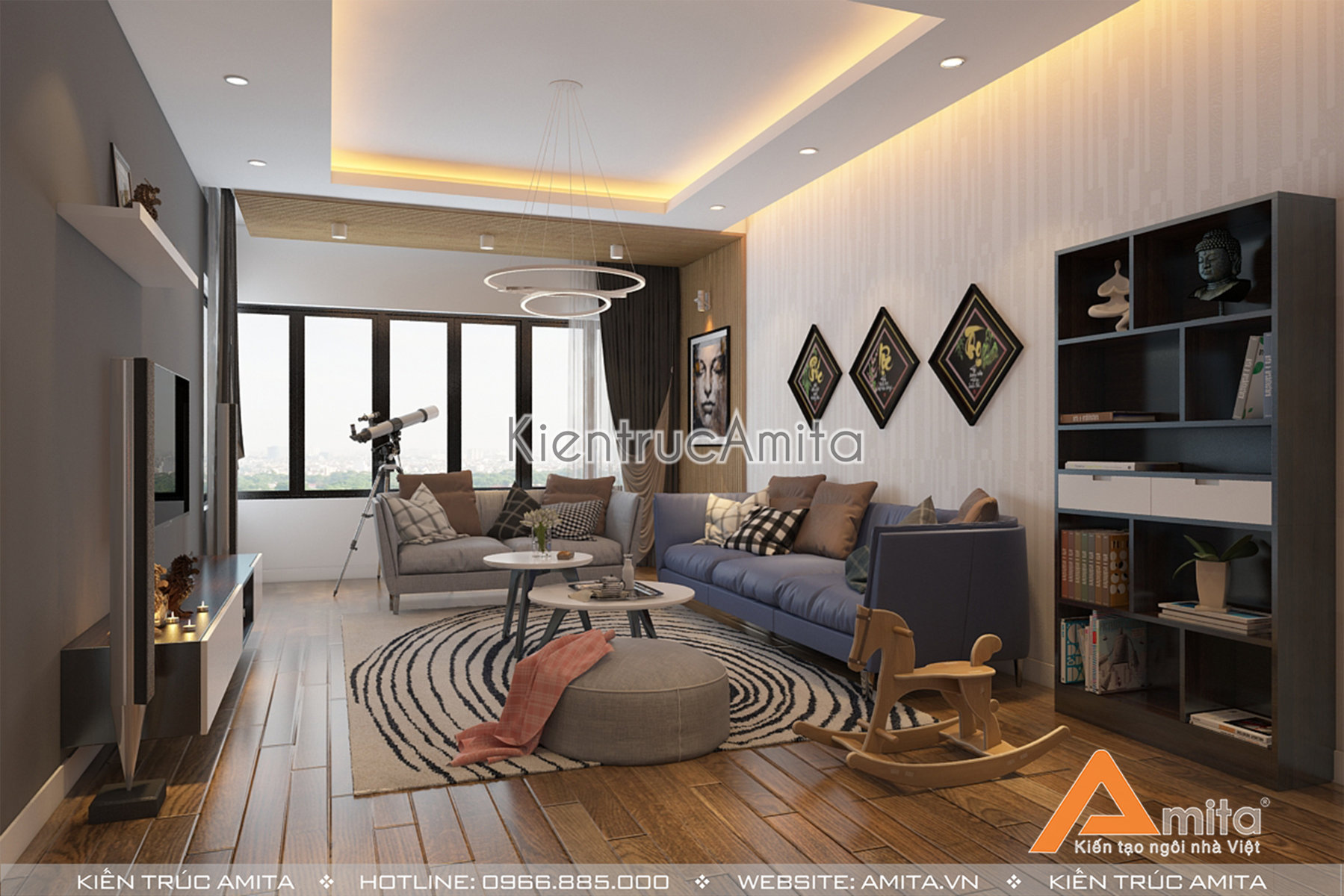 Thiết kế nội thất chung cư đẹp hiện đại