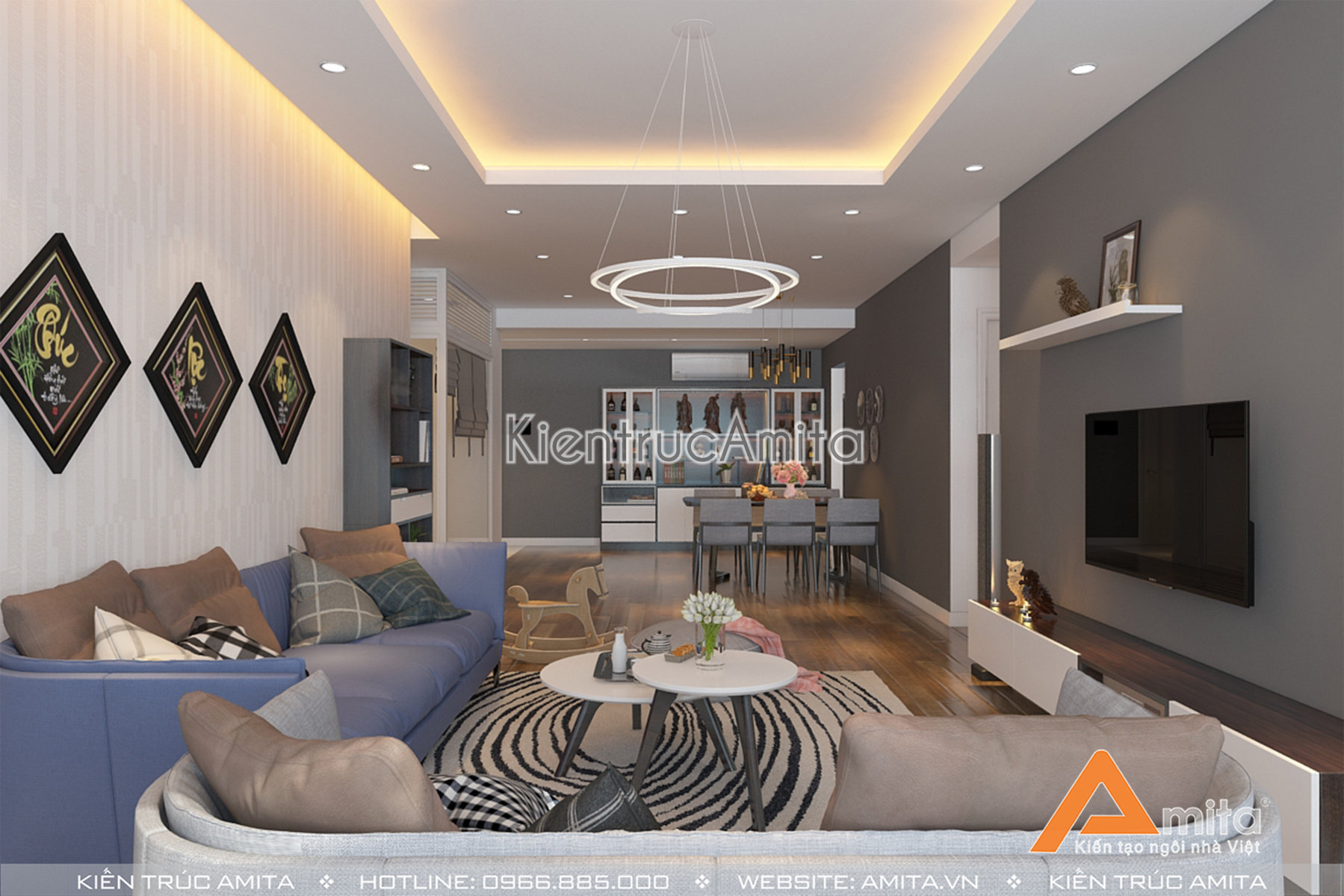 Thiết kế nội thất chung cư đẹp hiện đại