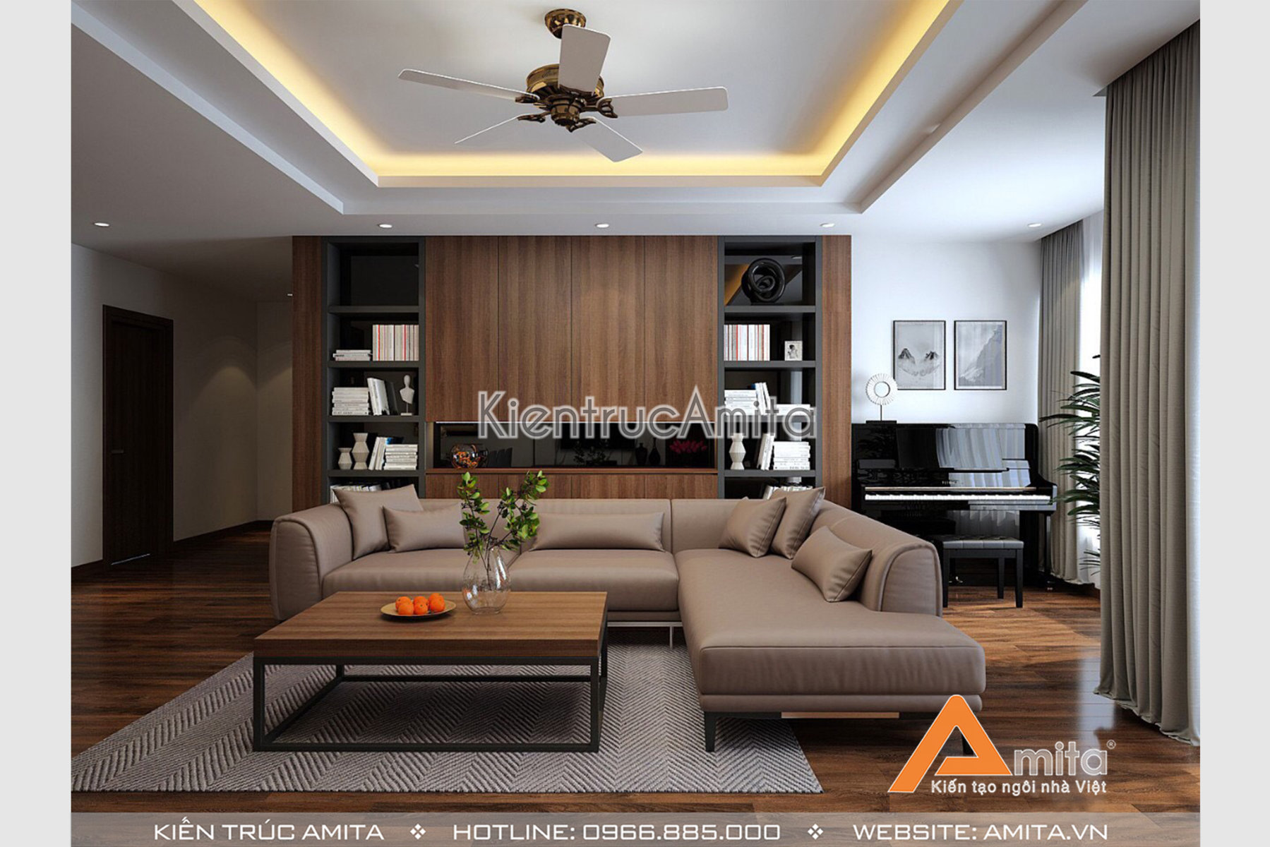 Thiết kế nội thất chung cư một phòng ngủ