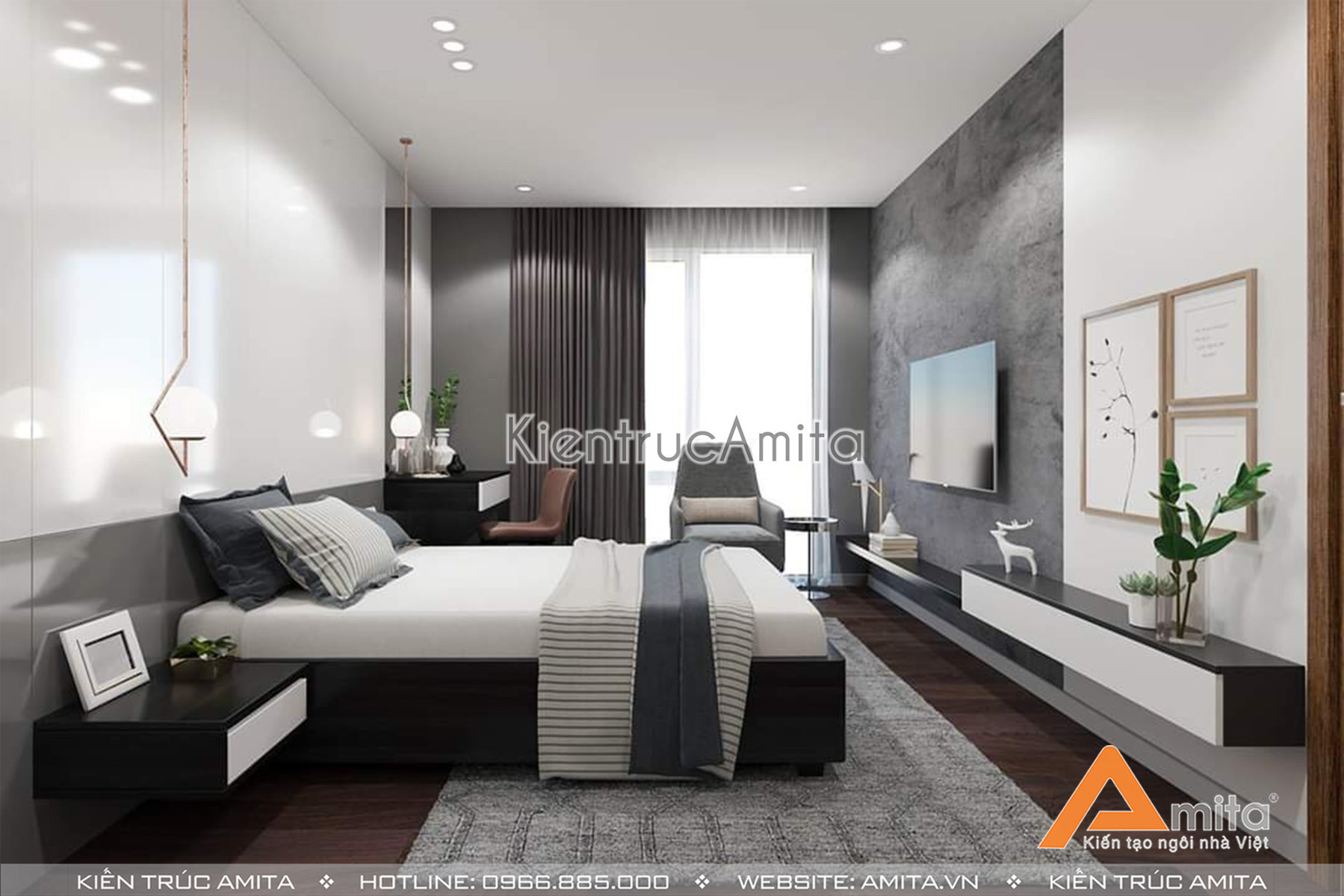 Thiết kế nội thất chung cư một phòng ngủ