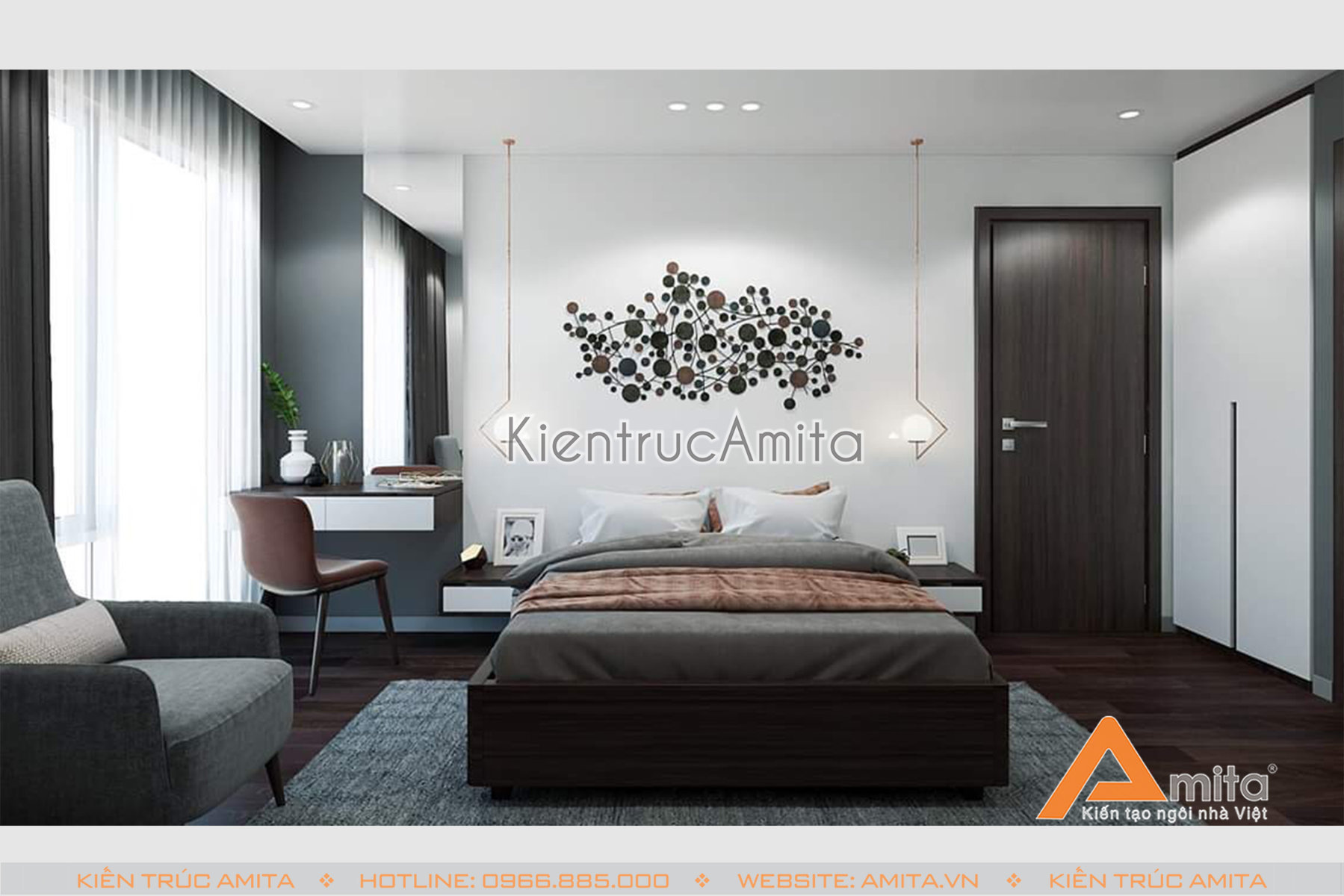 Thiết kế nội thất chung cư một phòng ngủ