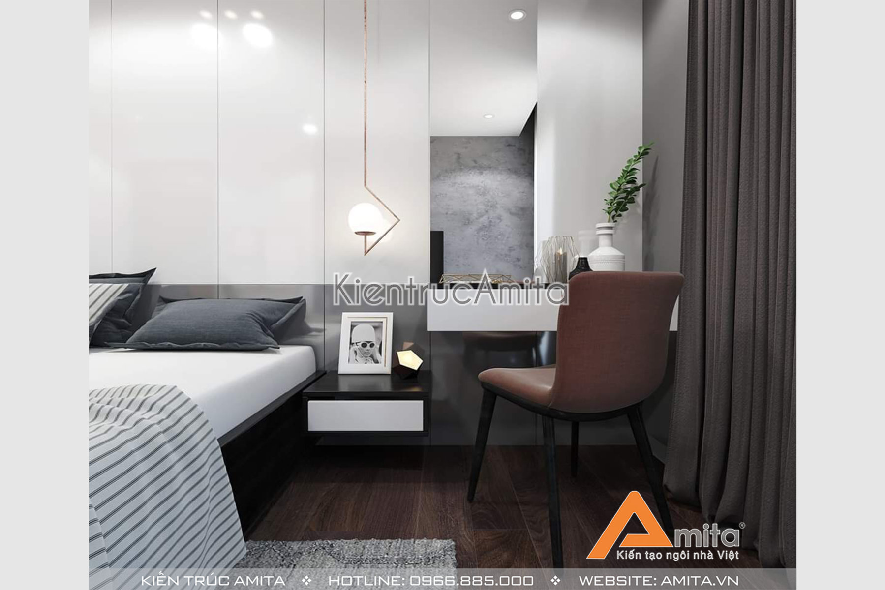 Thiết kế nội thất chung cư một phòng ngủ