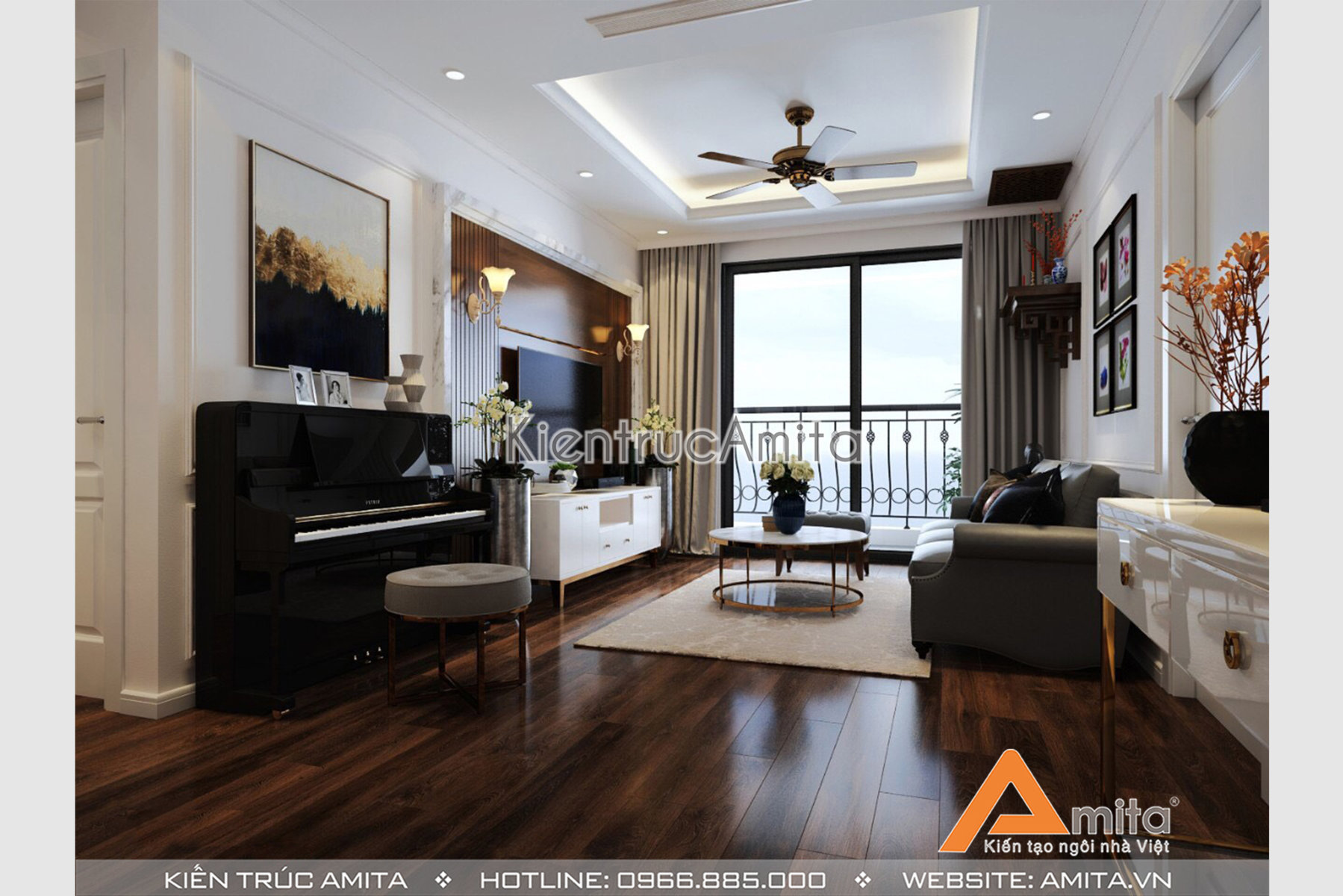 Thiết kế nội thất chung cư phong cách hiện đại