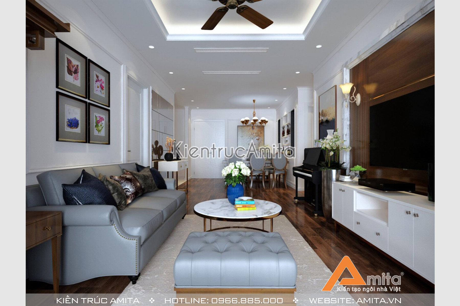 Thiết kế nội thất chung cư phong cách hiện đại