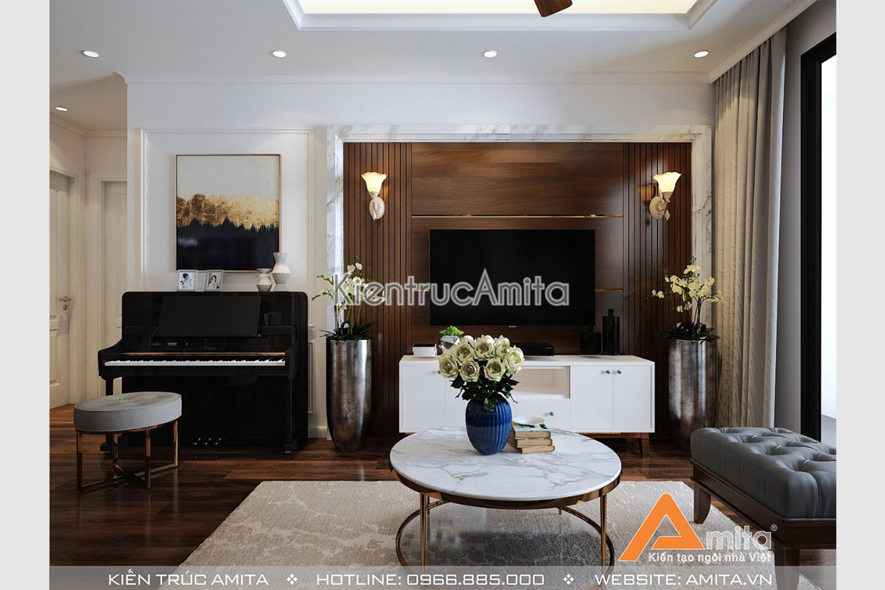 Thiết kế nội thất chung cư phong cách hiện đại