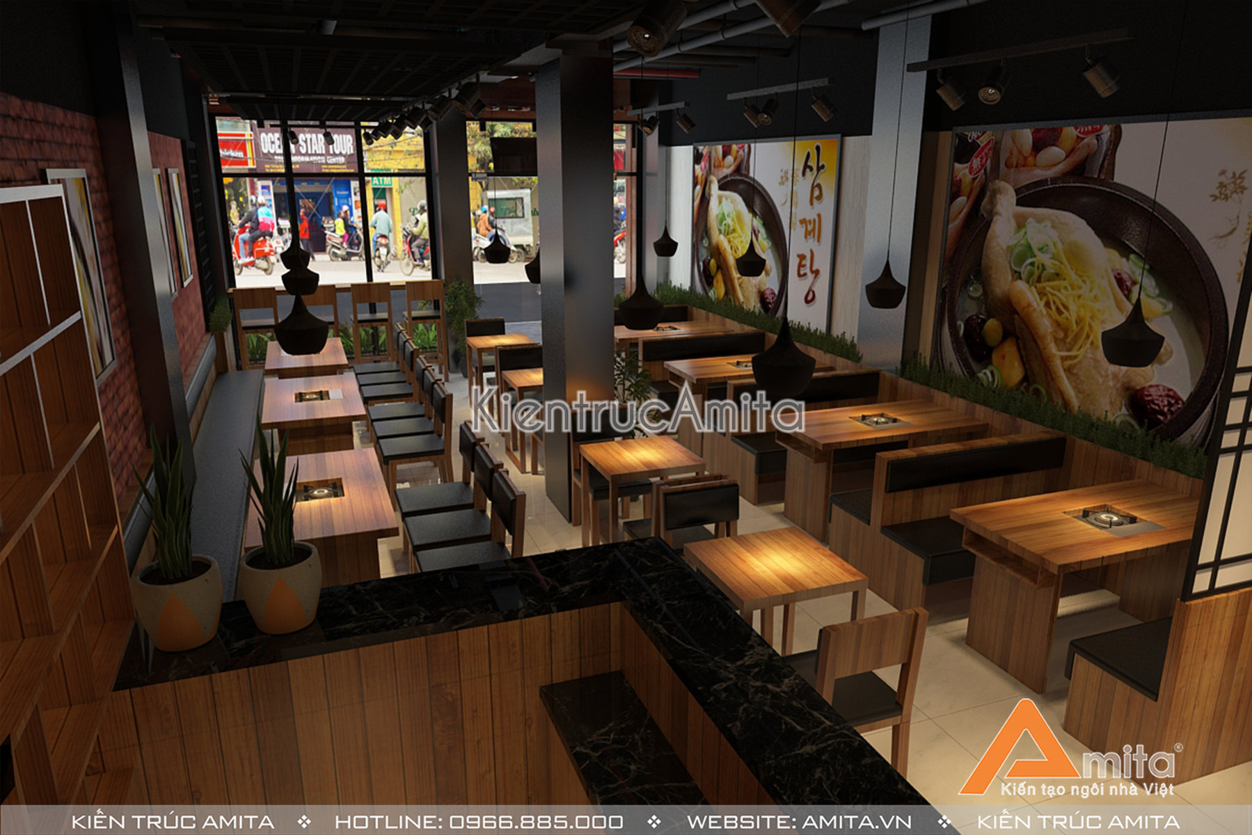 Thiết kế nội thất nhà hàng đẹp