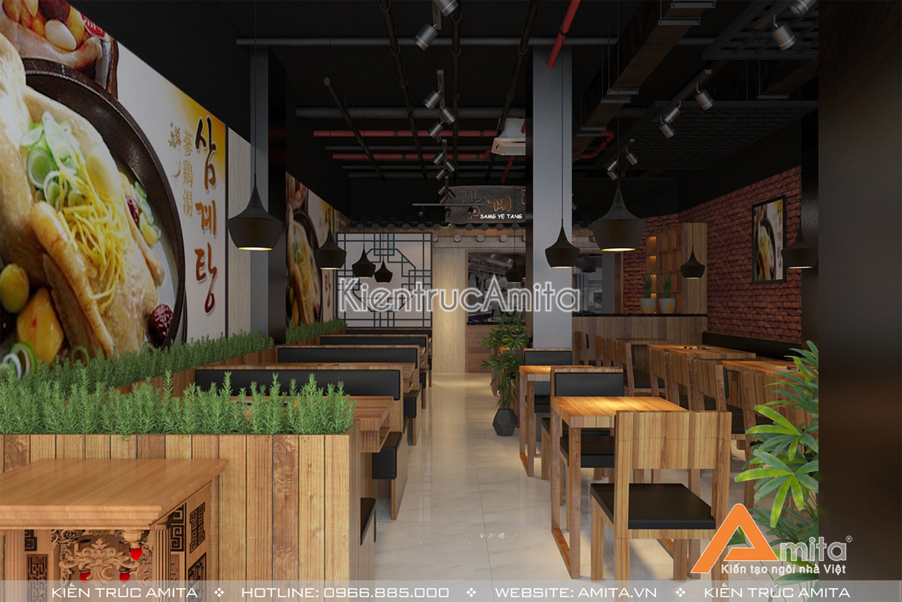 Thiết kế nội thất nhà hàng đẹp