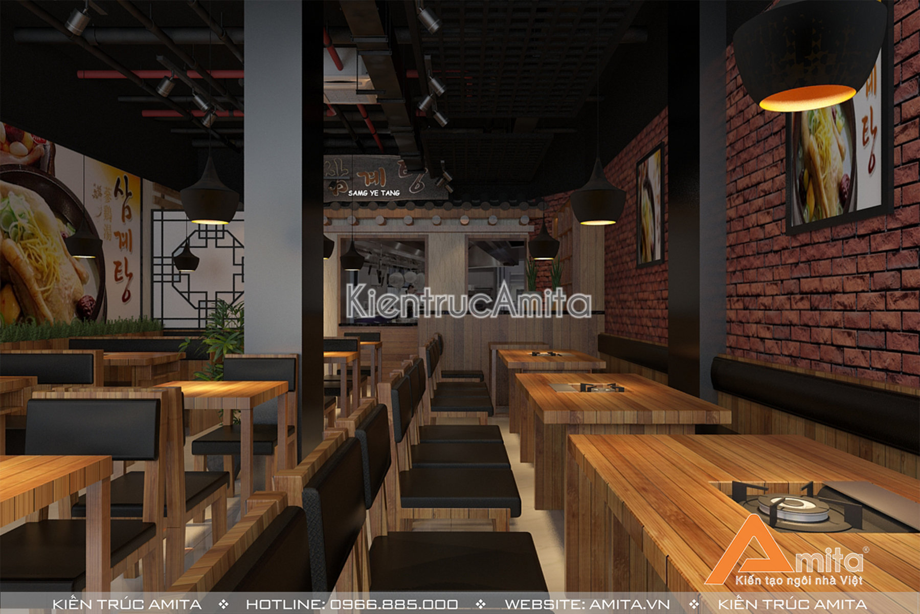 Thiết kế nội thất nhà hàng đẹp