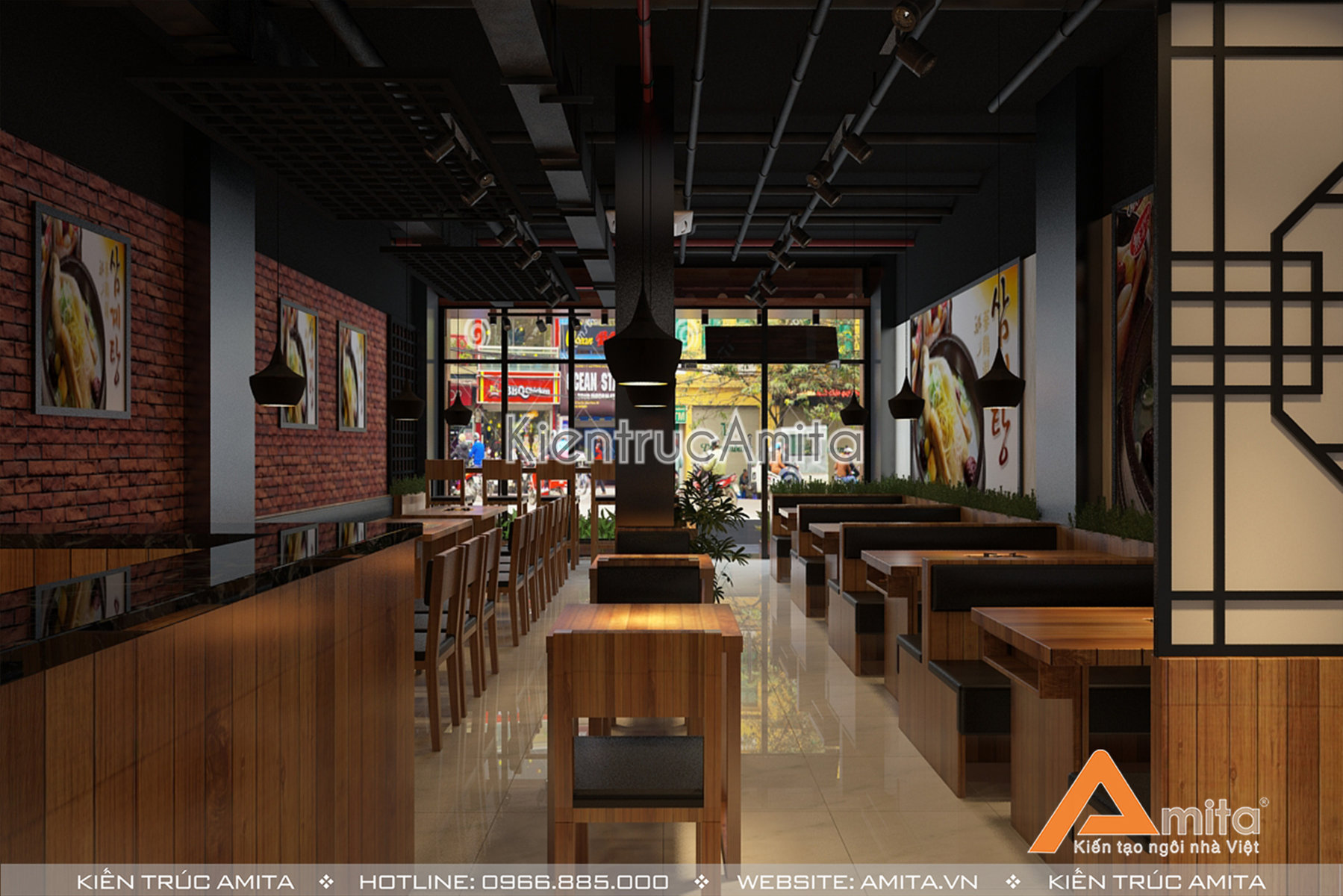 Thiết kế nội thất nhà hàng đẹp