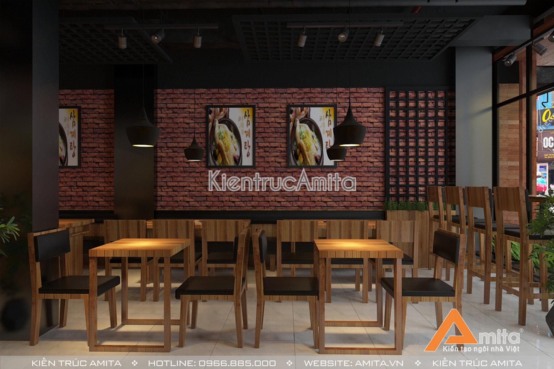 Thiết kế nội thất nhà hàng đẹp