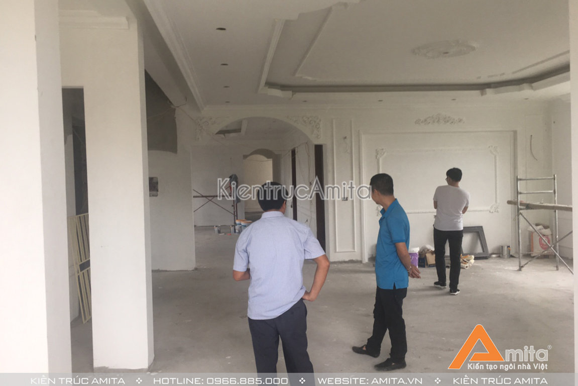 Thi công trọn gói biệt thự tân cổ điển 4 tầng