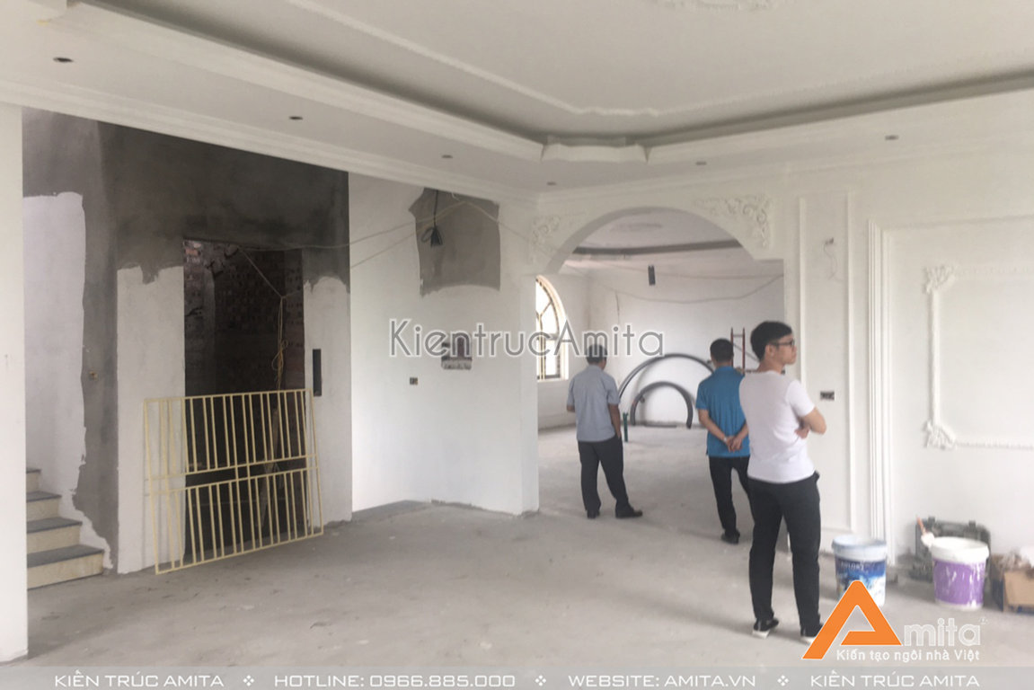 Thi công trọn gói biệt thự tân cổ điển 4 tầng