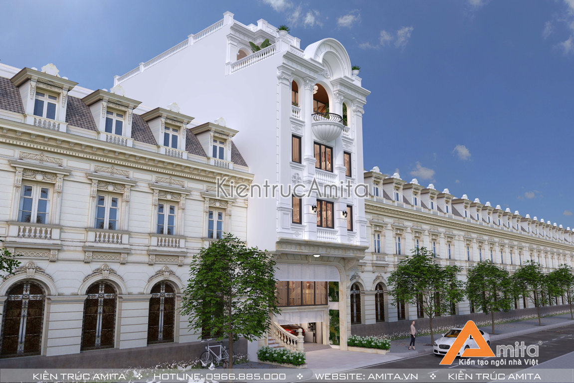 Thiết kế nhà lô phố mặt tiền 8m (CĐT: Ông Thái - Ninh Bình) KT62030